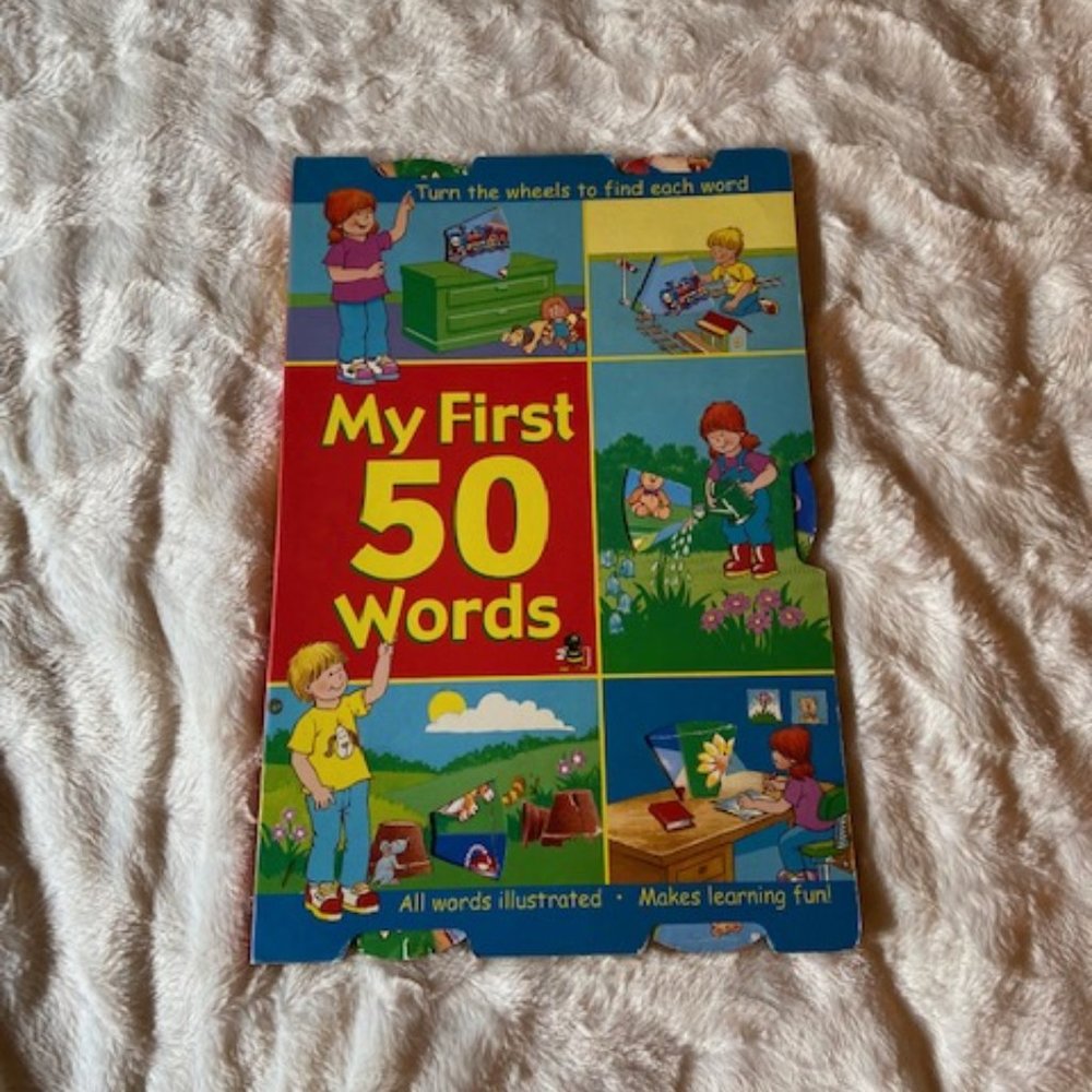 My First 50 Words Children's Board Book Vintage